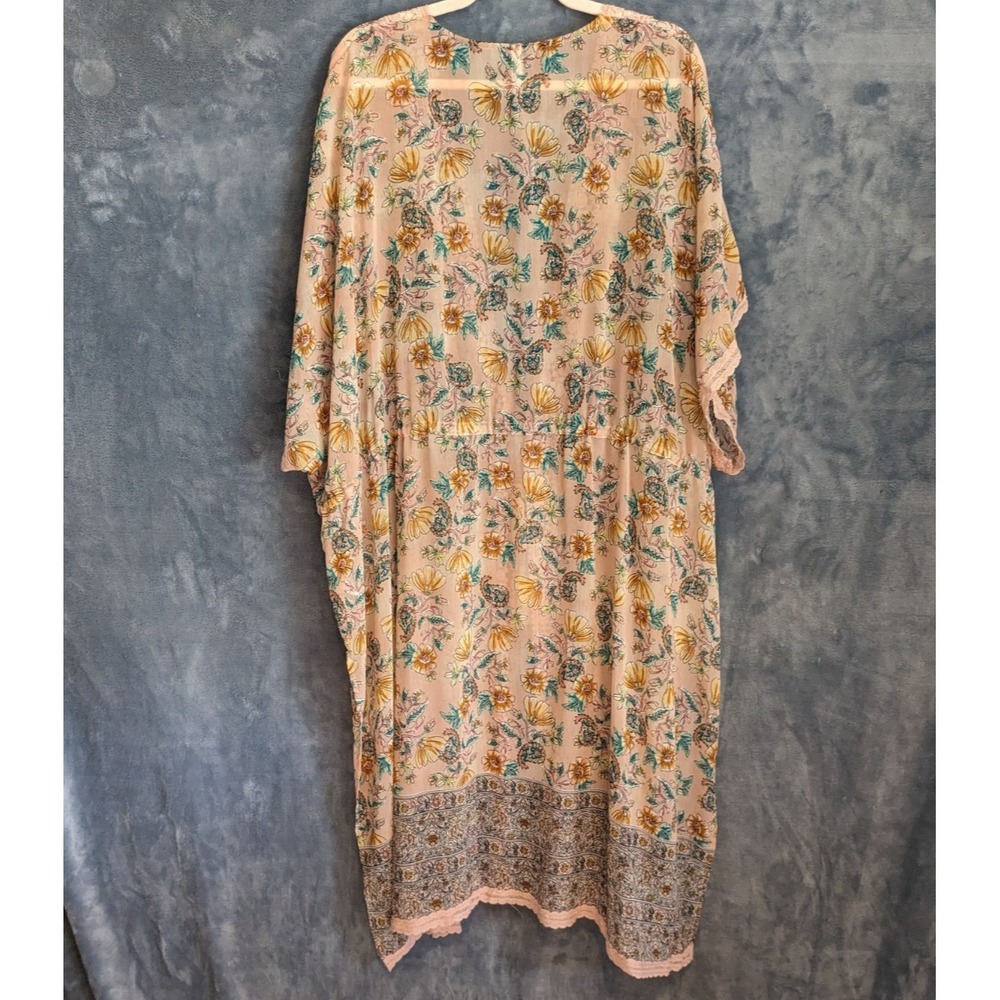 Xhilaration Sheer Lace Duster Robe Romantic Floral Beach Coverup Kimono XL/XXL - Picture 13 of 16